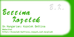 bettina kozelek business card